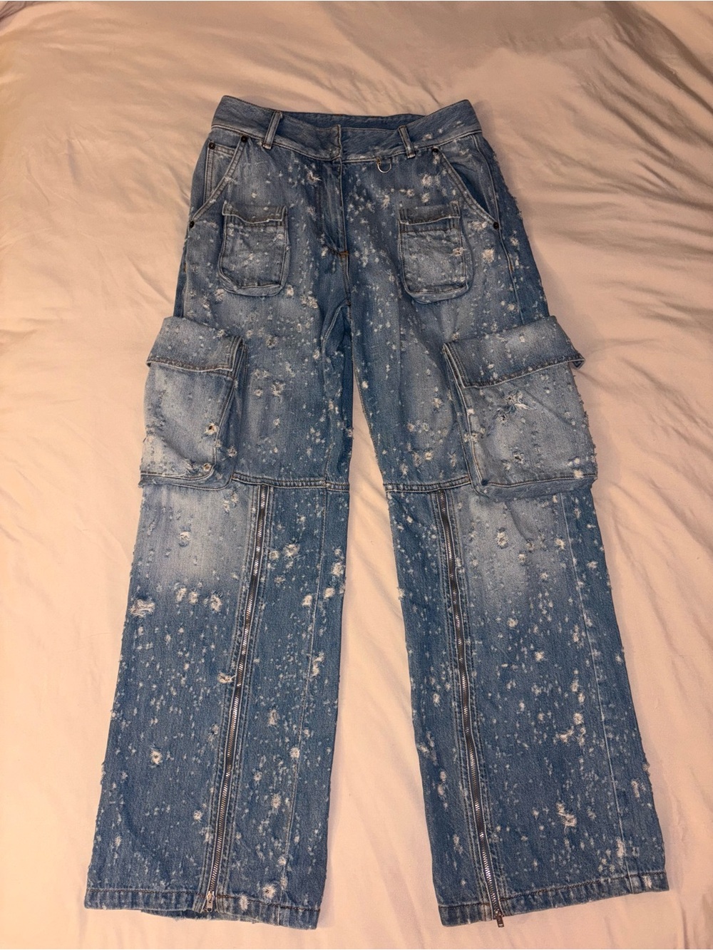 Acne Studios Distressed Cargo Jeans